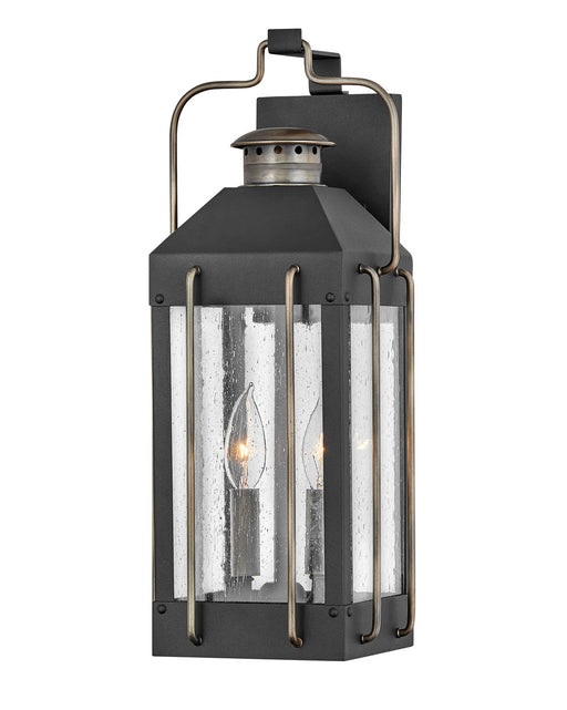 Fitzgerald Medium Wall Mount Lantern in Textured Black