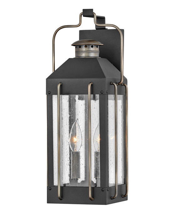 Fitzgerald Medium Wall Mount Lantern in Textured Black