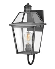 Nouvelle Small Outdoor Wall Lantern in Blackened Brass