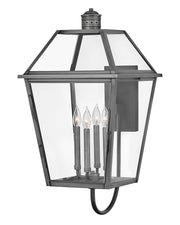 Nouvelle Extra Large 4-Light Outdoor Wall Lantern in Blackened Brass