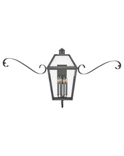 Nouvelle Extra Large 4-Light Outdoor Wall Lantern in Blackened Brass