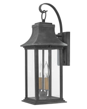 Adair Medium 2-Light Outdoor Wall Lantern in Aged Zinc