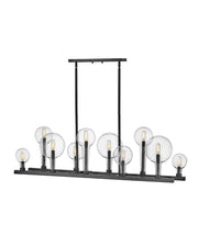 Alchemy 10-Light Linear Chandelier in Black