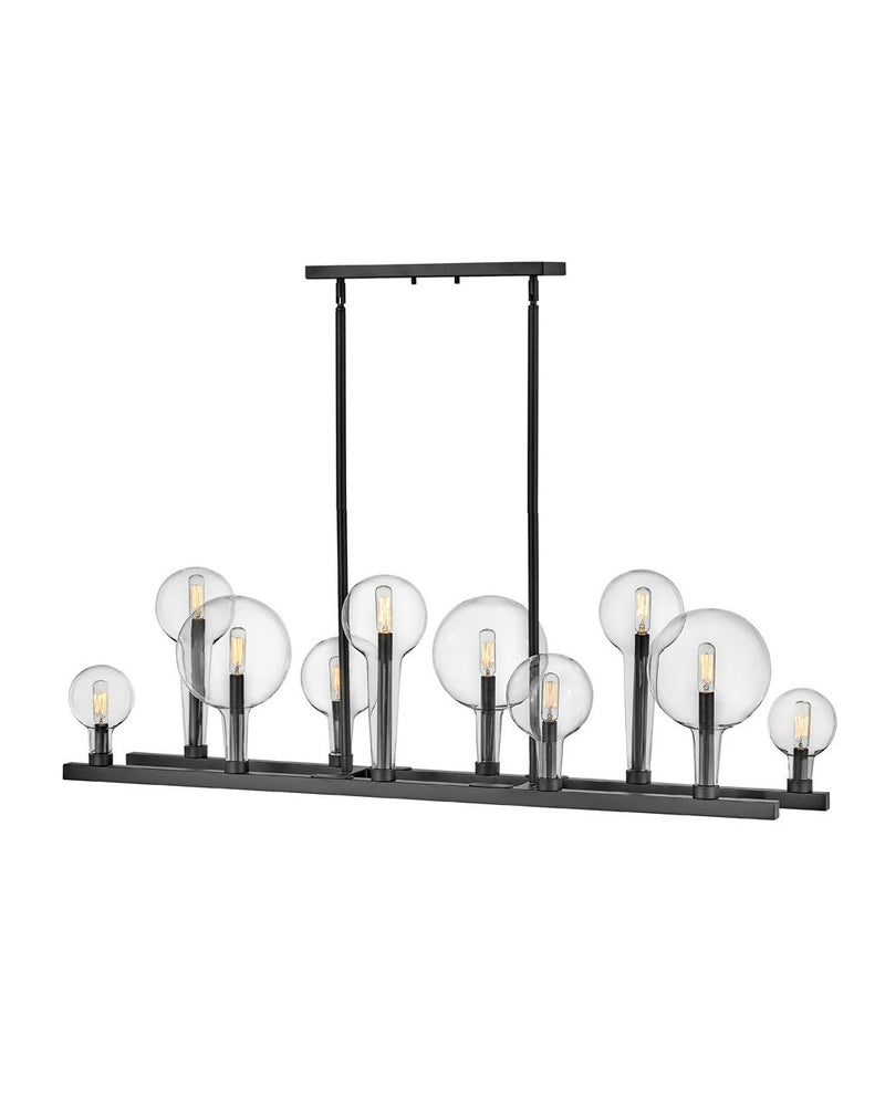 Alchemy 10-Light Linear Chandelier in Black