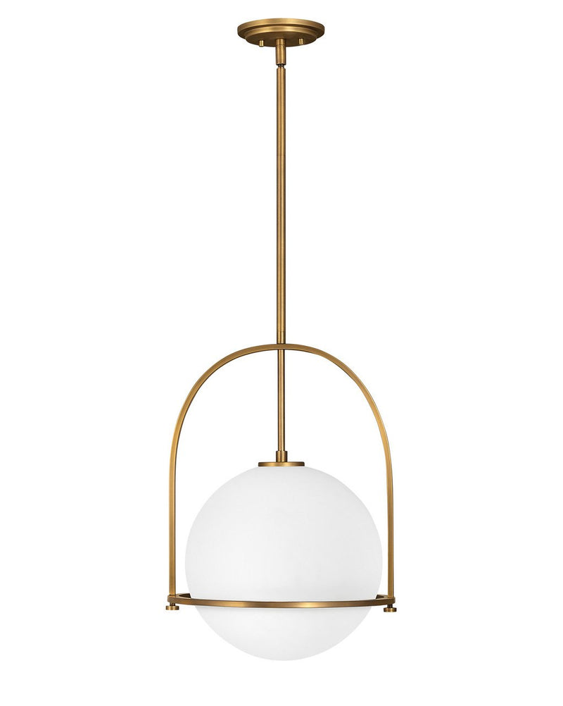 Somerset Medium Pendant in Heritage Brass