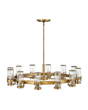 Reeve 12-Light Chandelier in Heritage Brass