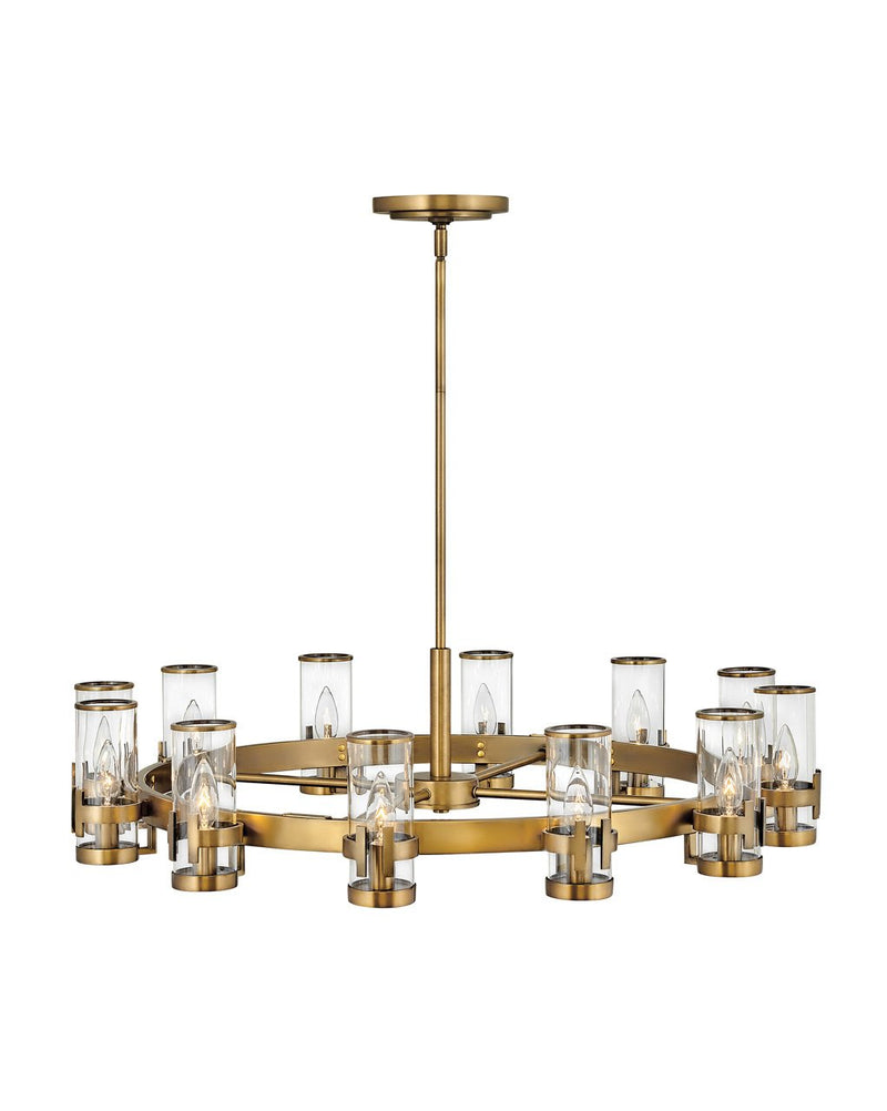 Reeve 12-Light Chandelier in Heritage Brass