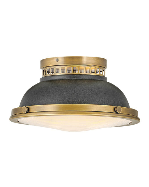 Emery 2-Light Flush Mount in Heritage Brass