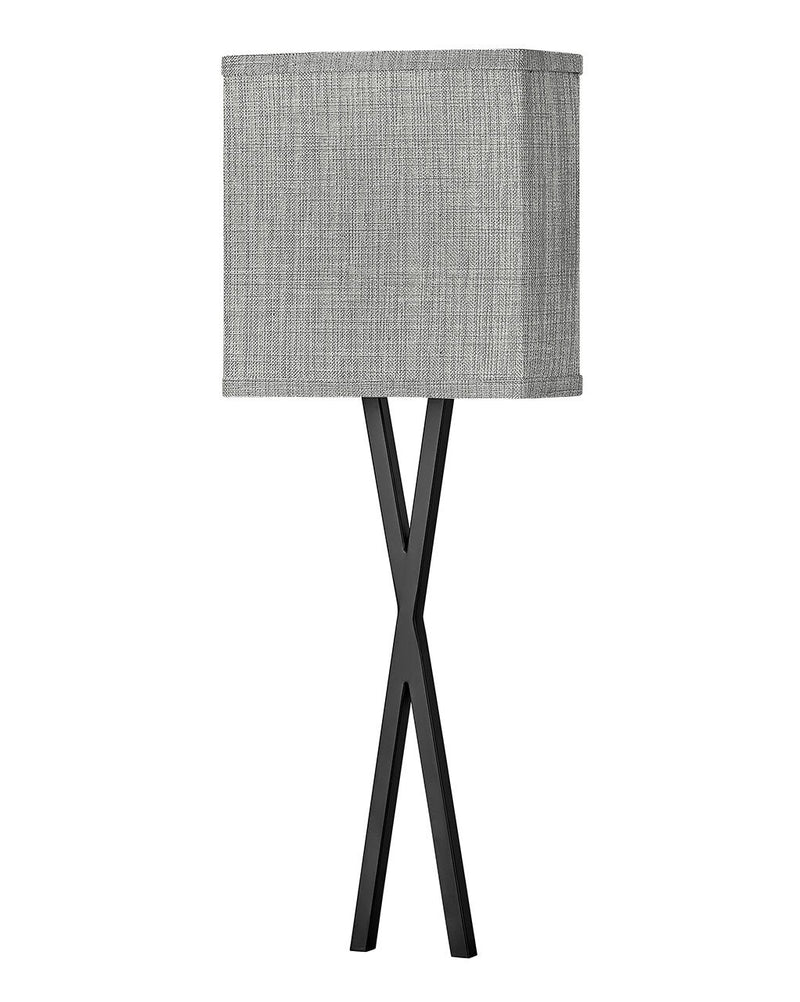Axis Heathered Gray Wall Sconce in Black