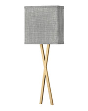 Axis Heathered Gray Wall Sconce in Heritage Brass
