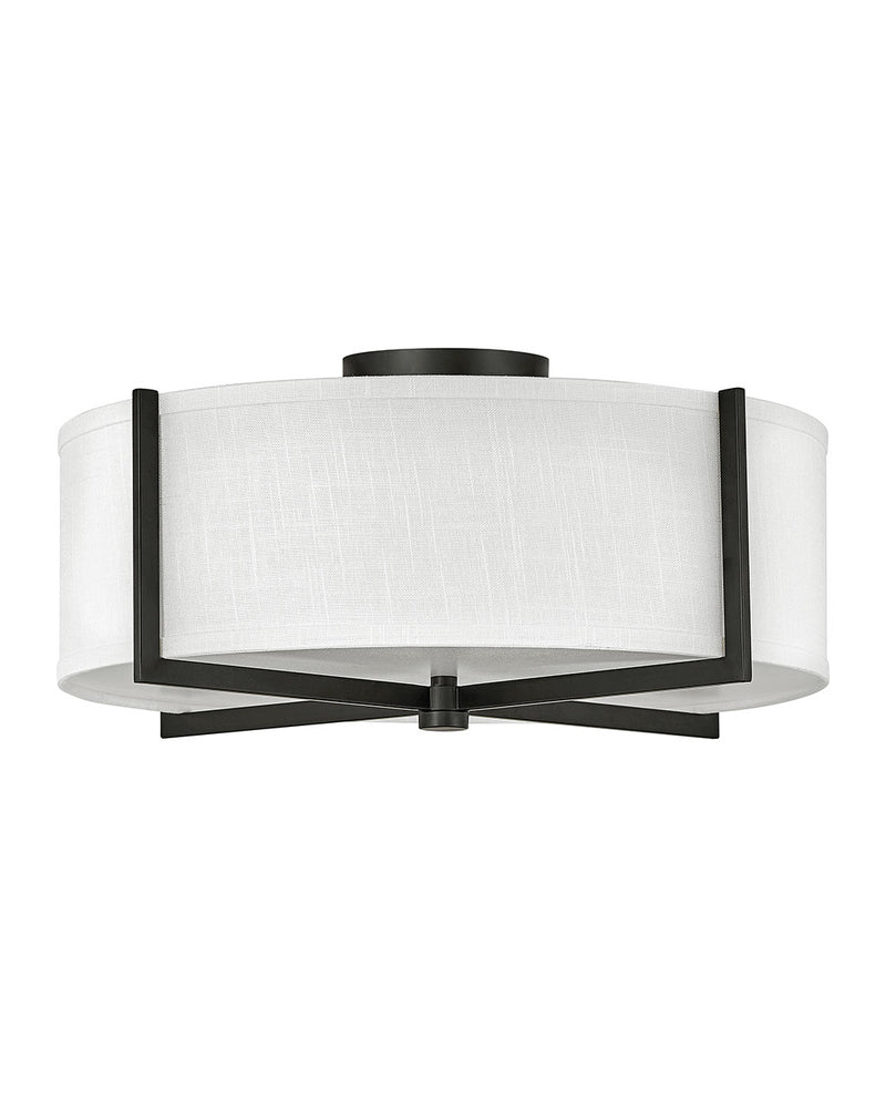 Axis Off White LED Semi-Flush Mount in Black