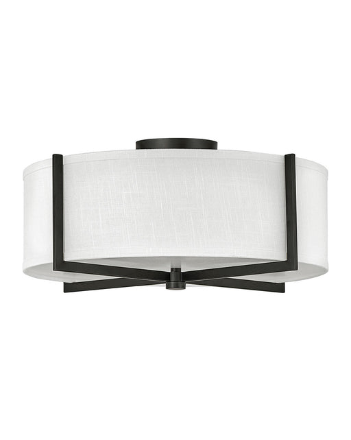 Axis Off White LED Semi-Flush Mount in Black