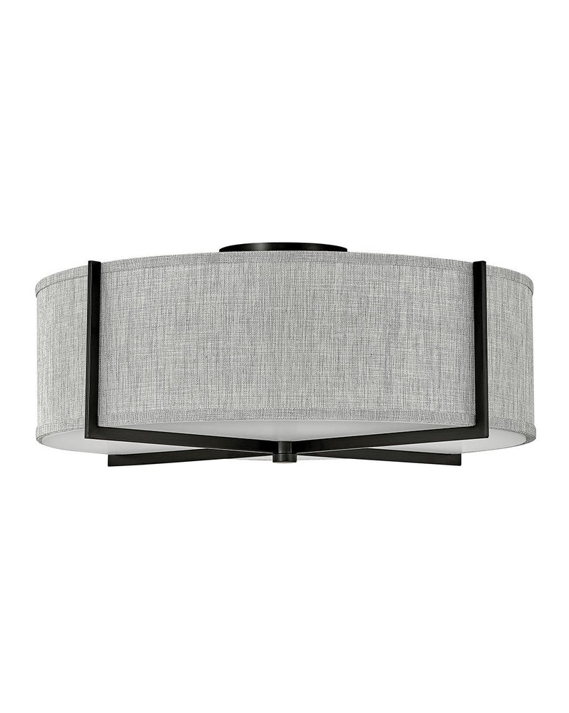 Axis Heathered Gray 4-Light Semi-Flush Mount in Black