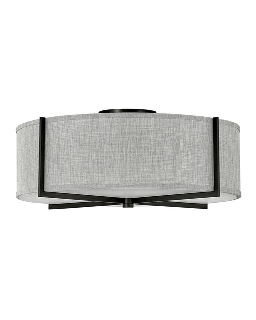 Axis Heathered Gray 4-Light Semi-Flush Mount in Black