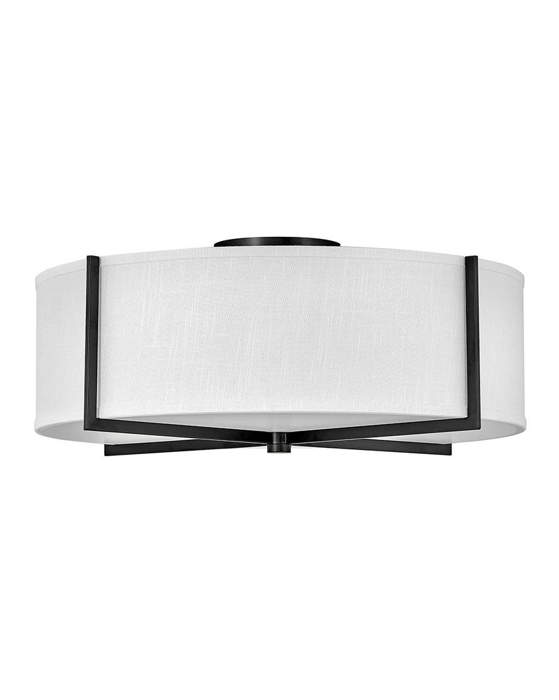 Axis Off White 4-Light Semi-Flush Mount in Black
