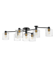 Axel 7-Light Semi-Flush Mount in Black