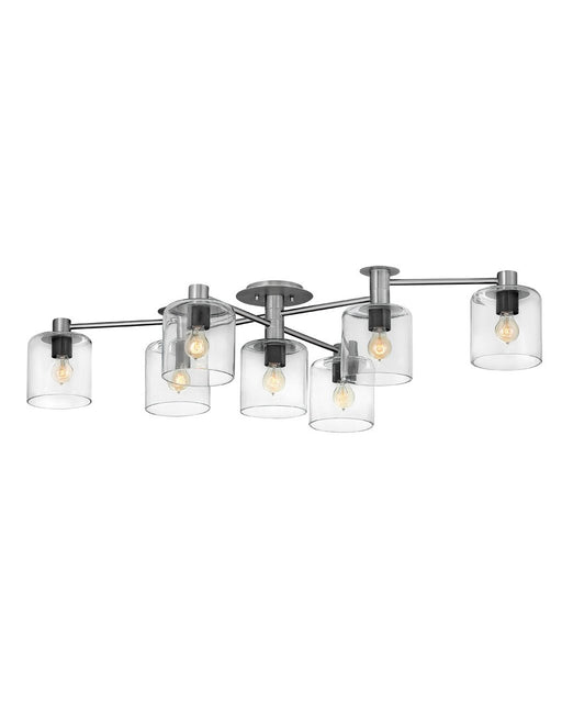 Axel 7-Light Semi-Flush Mount in Brushed Nickel