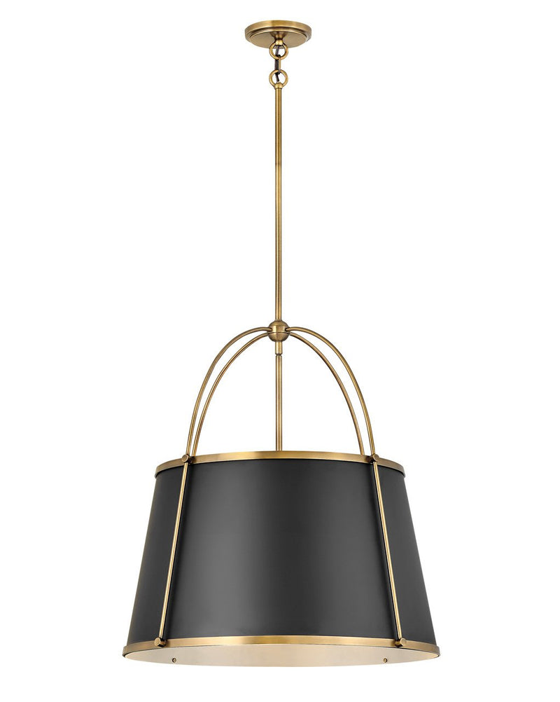 Clarke 4-Light Pendant in Warm Brass