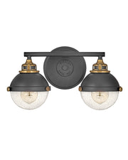 Fletcher Two Light Vanity in Black