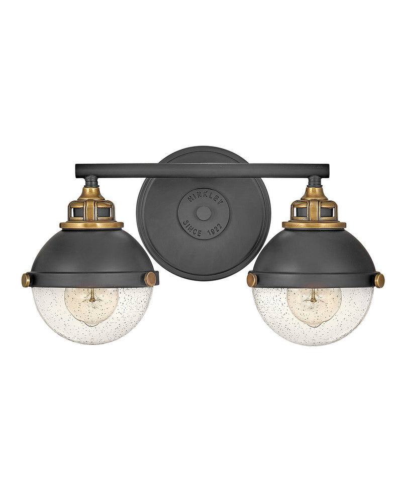 Fletcher Two Light Vanity in Black