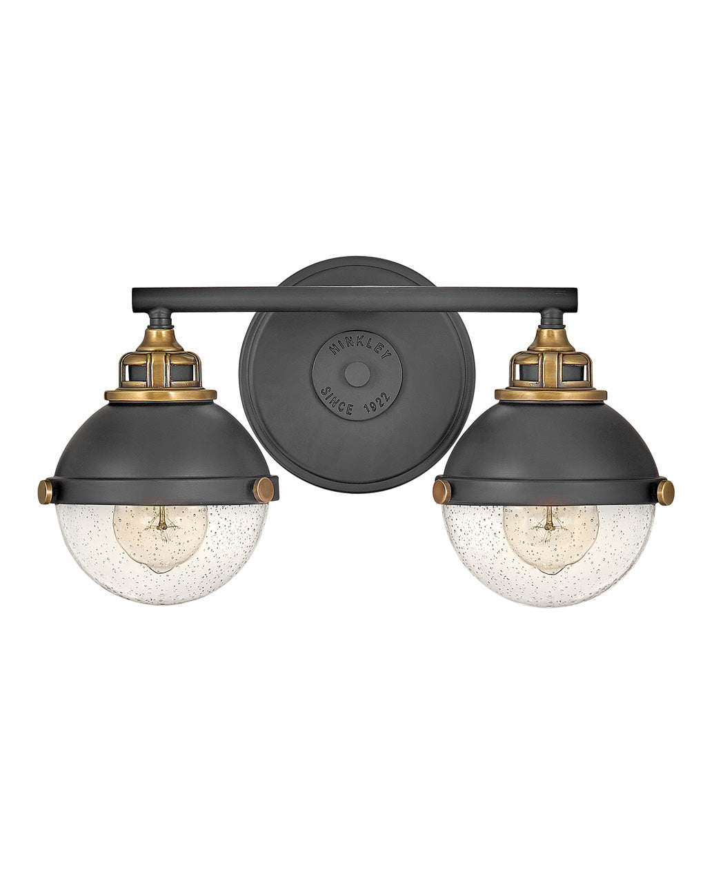 Fletcher Two Light Vanity in Black