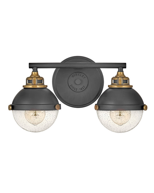 Fletcher Two Light Vanity in Black