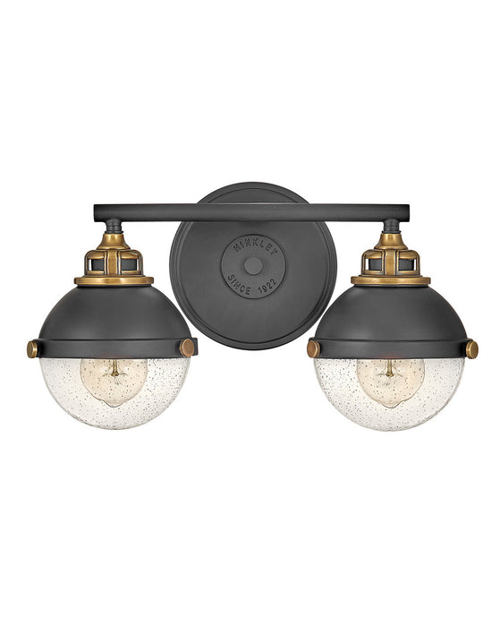 Fletcher Two Light Vanity in Black