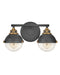 Fletcher Two Light Vanity in Black