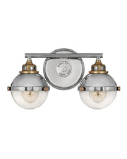 Fletcher Two Light Vanity in Polished Nickel