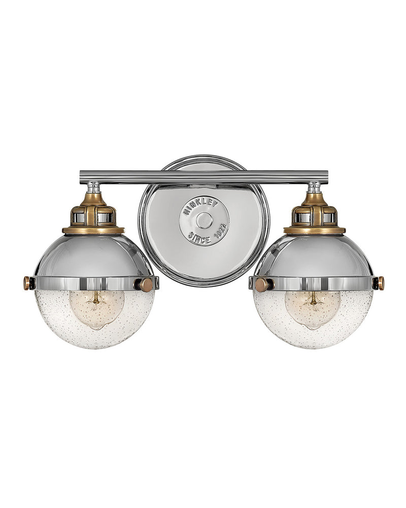 Fletcher Two Light Vanity in Polished Nickel