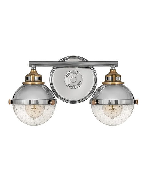 Fletcher Two Light Vanity in Polished Nickel