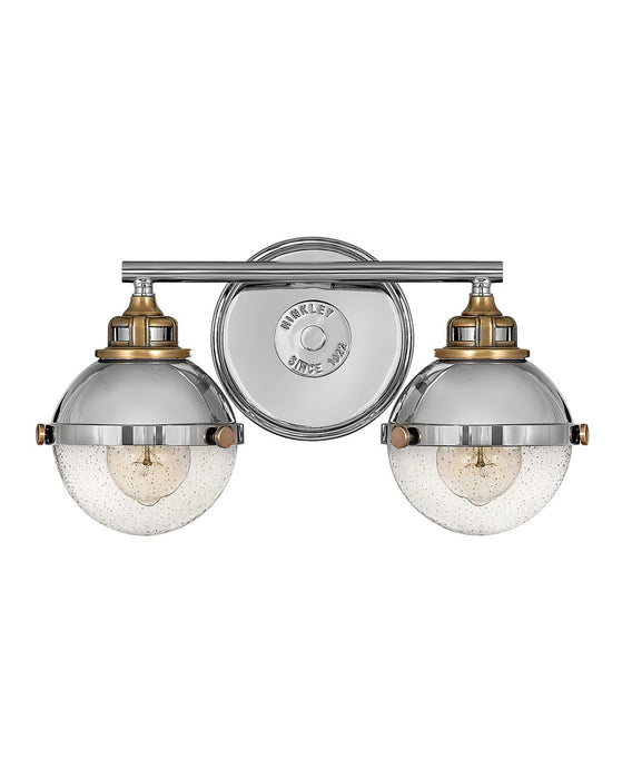 Fletcher Two Light Vanity in Polished Nickel