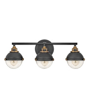 Fletcher 3-Light Bath Vanity Light in Black