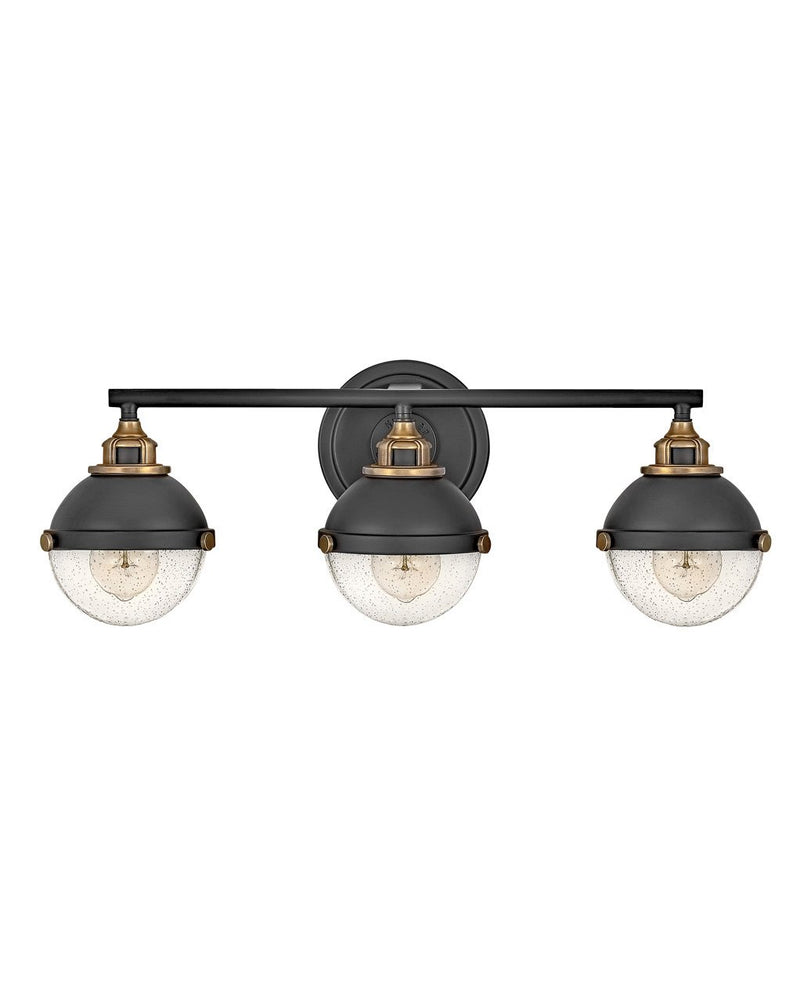 Fletcher 3-Light Bath Vanity Light in Black