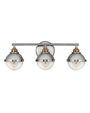 Fletcher 3-Light Bath Vanity Light in Polished Nickel