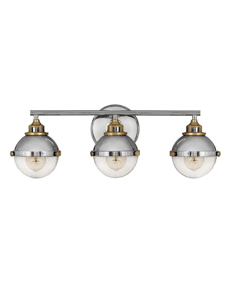 Fletcher 3-Light Bath Vanity Light in Polished Nickel