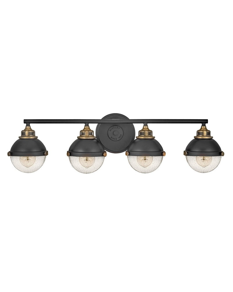 Fletcher 4-Light Bath Vanity Light in Black