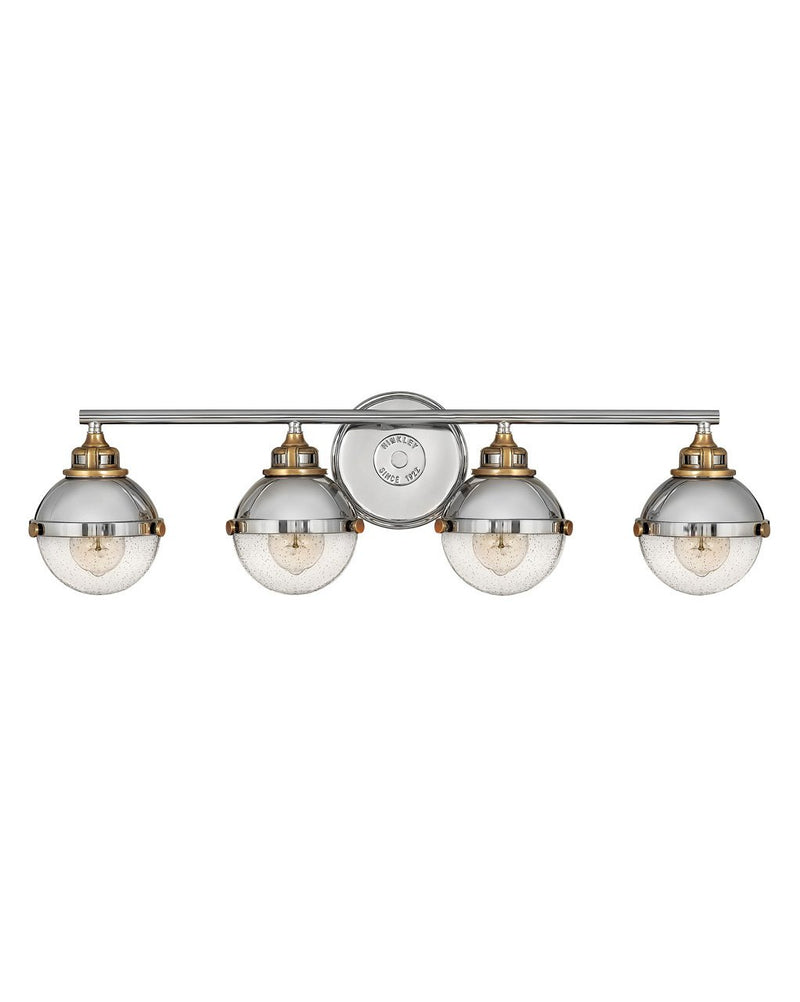 Fletcher 4-Light Bath Vanity Light in Polished Nickel