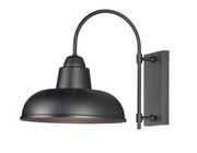 Industrial 1 Light Outdoor Wall Sconce in Black
