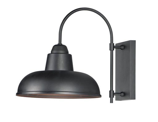 Industrial 1 Light Outdoor Wall Sconce in Black