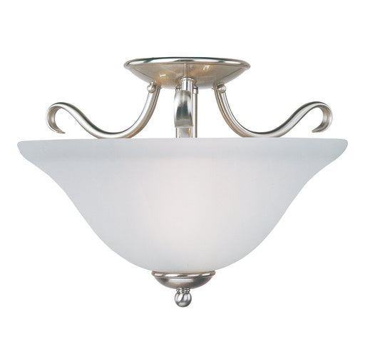 Basix 2 Light Semi-Flush Mount in Satin Nickel