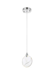 Avery 6" Mini Pendant in Chrome And Clear