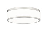 Ballord 1 Light 12" Flush Mount in Brushed Nickel