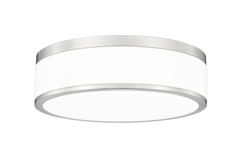 Ballord 1 Light 12" Flush Mount in Brushed Nickel