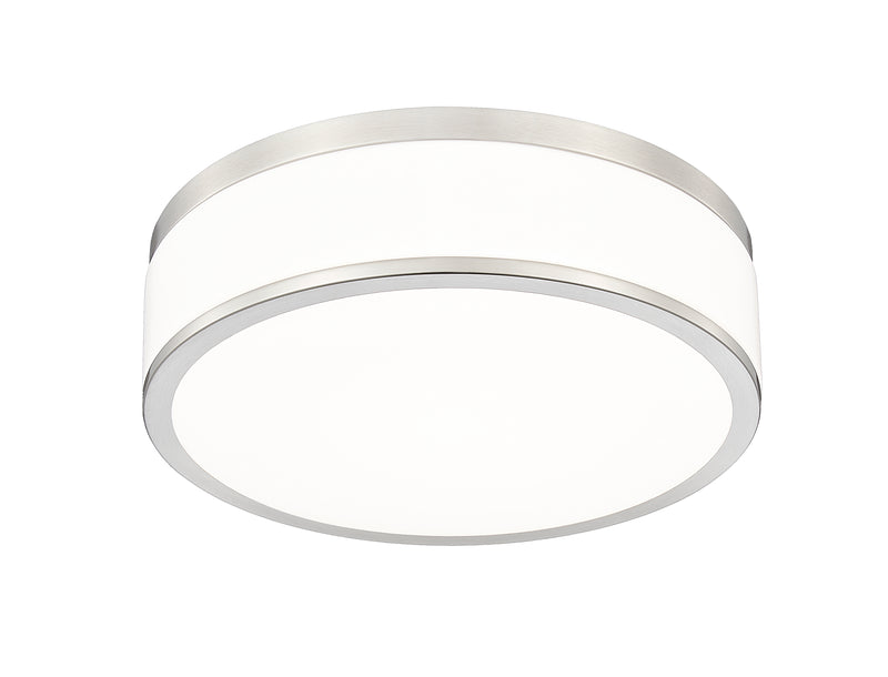 Ballord 1 Light 12" Flush Mount in Brushed Nickel