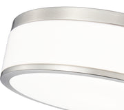 Ballord 1 Light 12" Flush Mount in Brushed Nickel