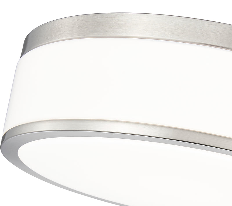 Ballord 1 Light 12" Flush Mount in Brushed Nickel