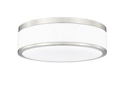 Ballord 1 Light 12" Flush Mount in Brushed Nickel