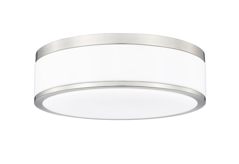 Ballord 1 Light 12" Flush Mount in Brushed Nickel