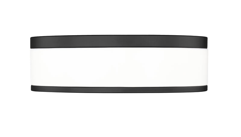Ballord 1 Light 12" Flush Mount in Matte Black